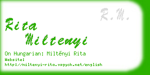 rita miltenyi business card