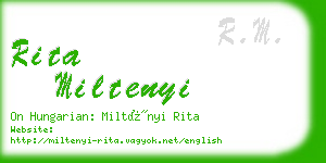 rita miltenyi business card